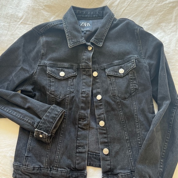 Zara Jackets & Coats Zara Black Jean Jacket Poshmark